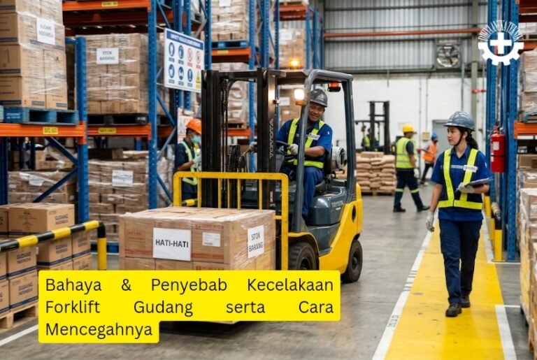 Kecelakaan forklift di gudang - dhiya aneka teknik